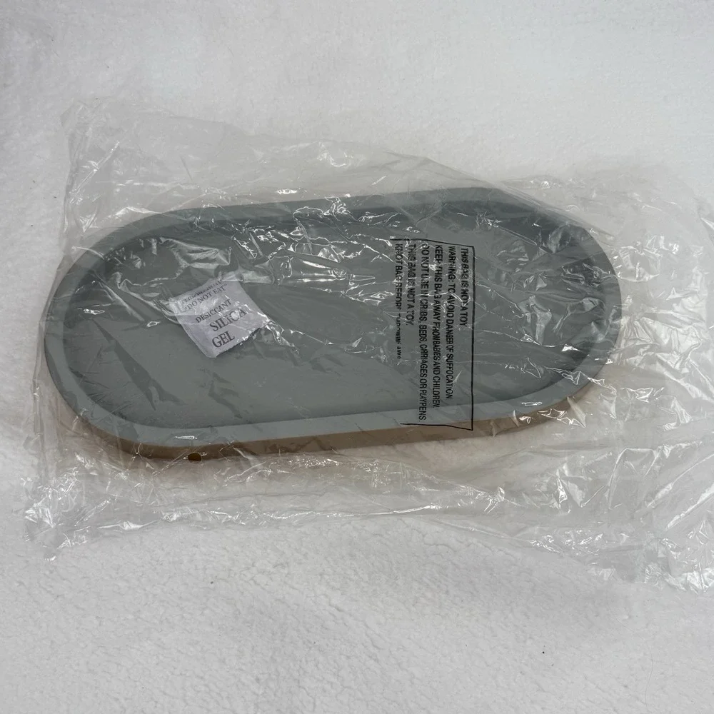 Yankee Candle Stone Scaping Tray Oval 12' Light Green NEW